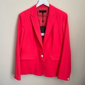 Rag & Bone Bright Pink Lexington Twill Blazer Size 12